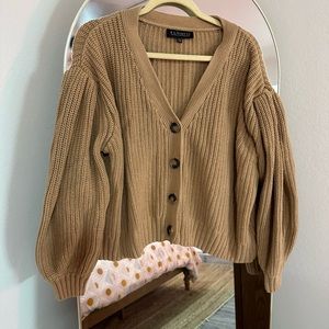 Eloquii Balloon Sweater Cardigan